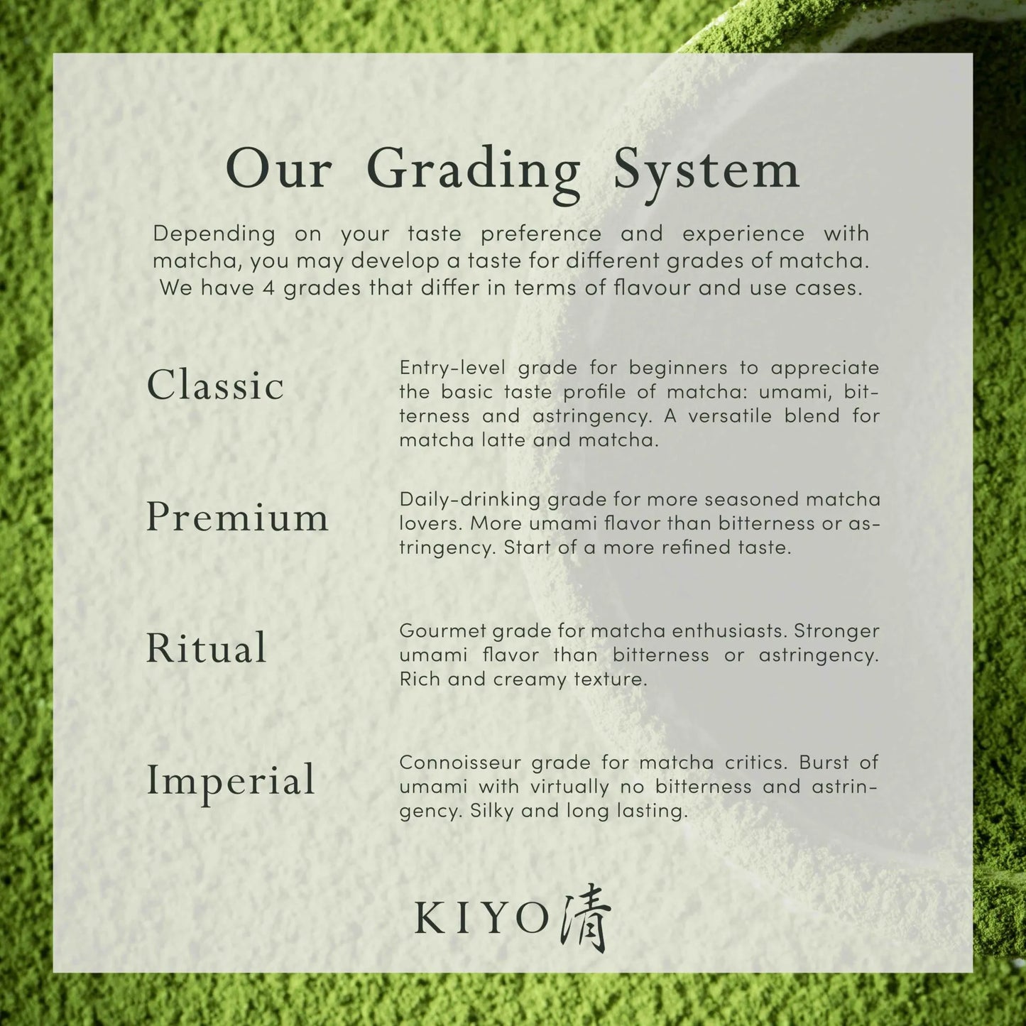 Premium Grade Ceremonial Uji Matcha (1.4oz/40g) - Kiyo Matcha